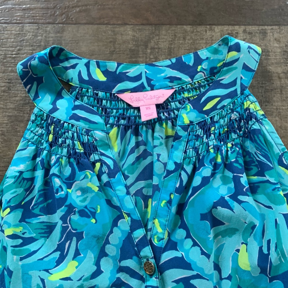 Lilly Pulitzer Midnight Cove silk SOIE tank top - Picture 6 of 10